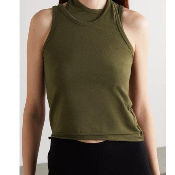 Frankie Shop Olive Green Tank Top - Picture 1 of 9